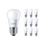 Mehrfachpackung 10x Philips Corepro LED Lustre E27 Kugel Matt 5W 470lm - 827 Extra Warmweiß | Ersatz für 40W