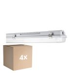 Mehrfachpackung 4x Ledvance LED Feuchtigkeitsdicht Gehäuse MT Gen 3 IP65 | Geeignet für 2x150cm LED Röhre