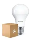 Mehrfachpackung 6x Philips CorePro LED Glühbirne E27 Birne Matt 10W 1055lm - 830 Warmweiß | Ersatz Für 75W