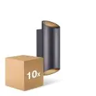 Mehrfachpackung 10x Nordlux Nico Wandleuchte Aluminium Schwarz Up & Down  | Geeignet für 2x GU10