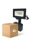 Mehrfachpackung 4x Noxion LED-Scheinwerfer Beamy G3 10W 1100lm 100D - 840 Kaltweiß | IP65 - Bewegungs- und Lichtsensor - Symmetrisch